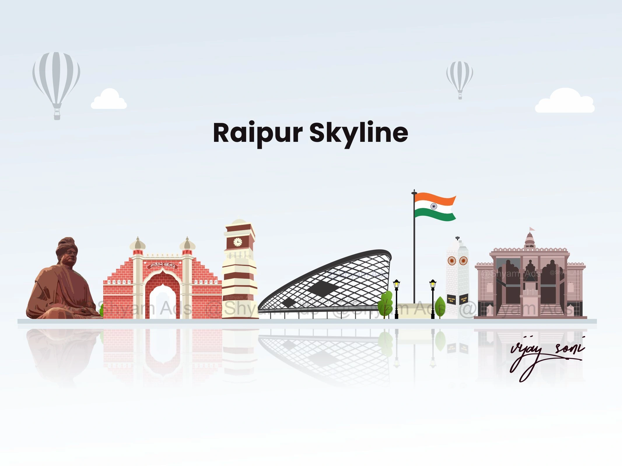 Raipur skyline
