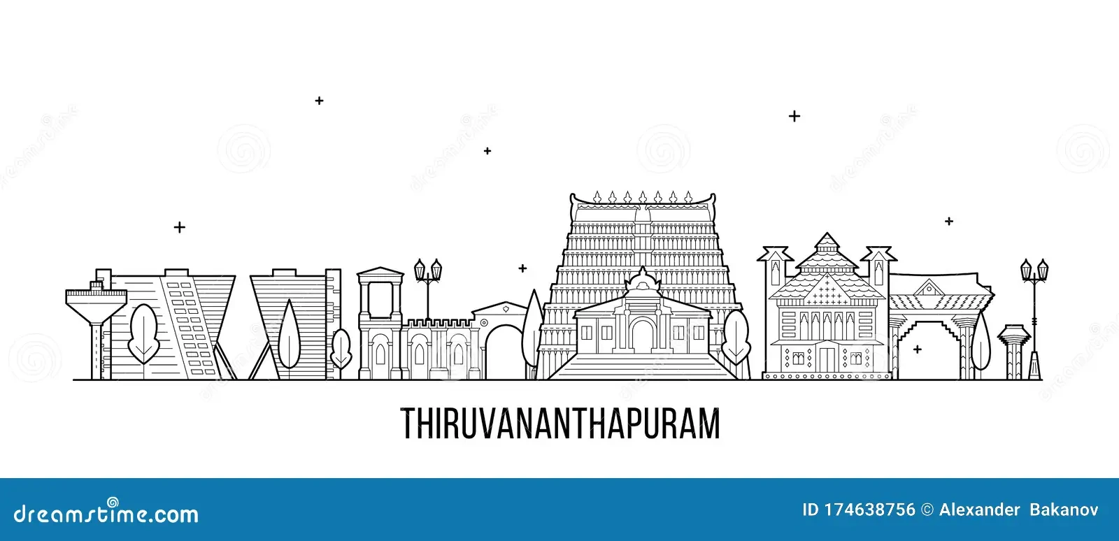 Thiruvananthapuram skyline
